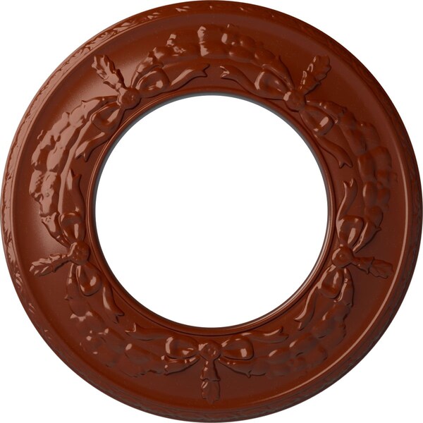 Ekena Millwork Salem Ceiling Medallion (Fits Canopies up to 7 1/8"), 13 1/4"OD x 7 1/8"ID x 7/8"P, Firebrick CM13SAFIF - main